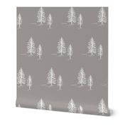 Through the Trees in Taupe for Forest Themed Home Decor & Wallpaper