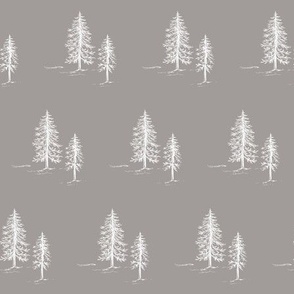 Through the Trees in Taupe for Forest Themed Home Decor & Wallpaper