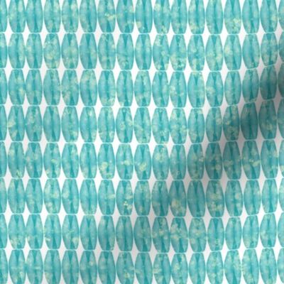 Beaded Curtain Aqua Yellow