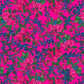 Russian Floral Bright Pink