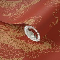 Dragons - Large - Red Gold