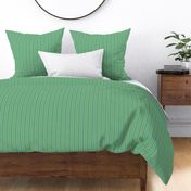 Narrow Tricolor Ticking Stripe in Green and Bluegreen 1