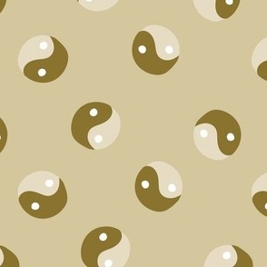 booboo collective - y2k yin yang - golden olive green