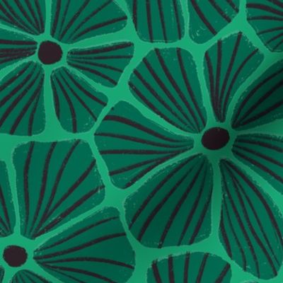 Mosaic Florals Green