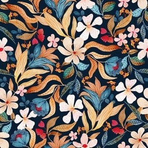 June Flowers Watercolor Pattern