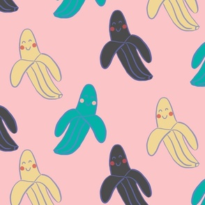 Happy bananas - pink - large 