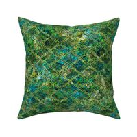 Swirling greens + blues in a Moroccan quatrefoil by Su_G_©SuSchaefer