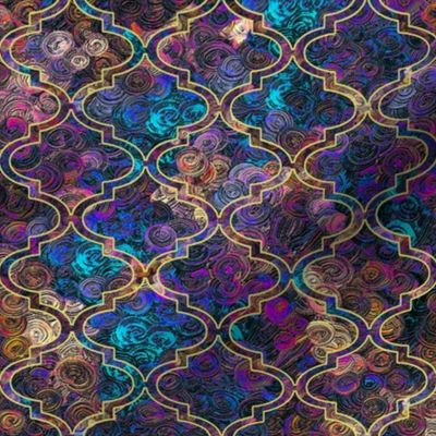Swirling dark opal in a Moroccan quatrefoil by Su_G_©SuSchaefer2022