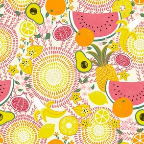Optimism with tropical fruits - light - large scale