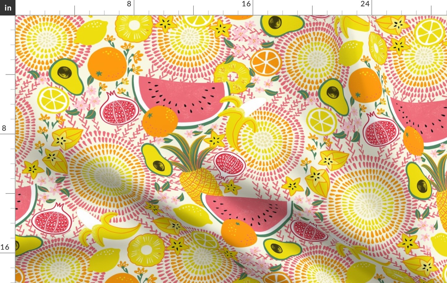 Optimism with tropical fruits - light - large scale