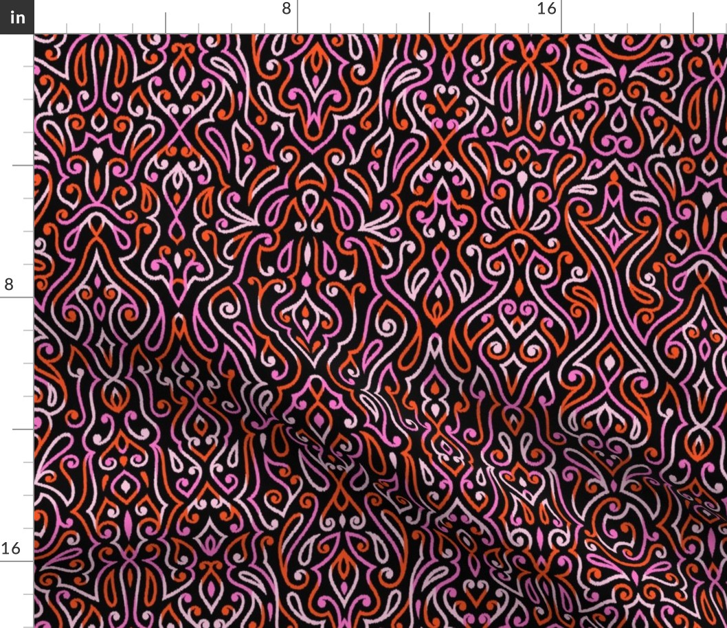 Boho Paisley Ikat Pink Love