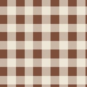 brown and cream plaid