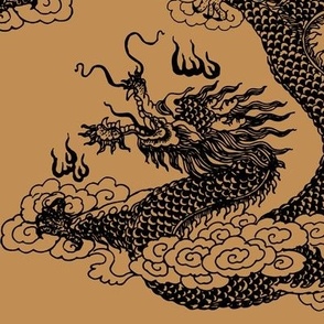 Dragons - Large - Gold Black