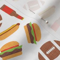 tailgate party - football burgers and dogs - white - LAD22