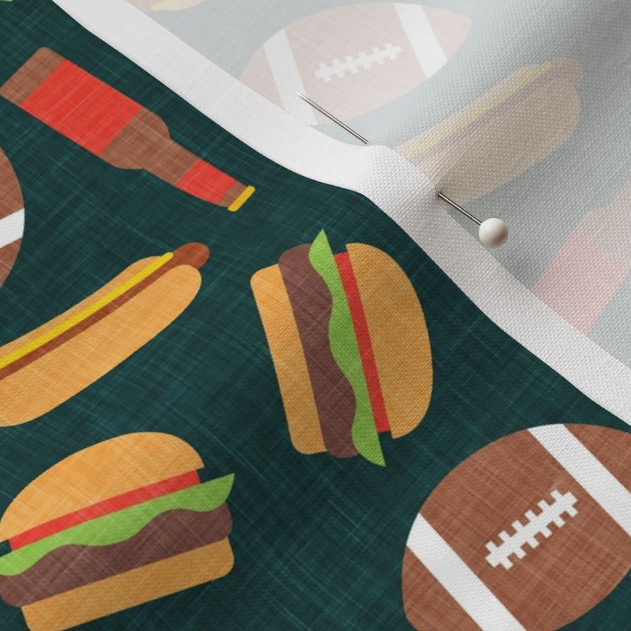 tailgate party - football burgers and dogs - dark green - LAD22