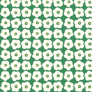 Flower_Power-Kelly Green, Yellow, Cream