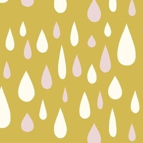 Raindrops Ochre, Pink & Cream
