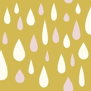 Raindrops Ochre, Pink & Cream