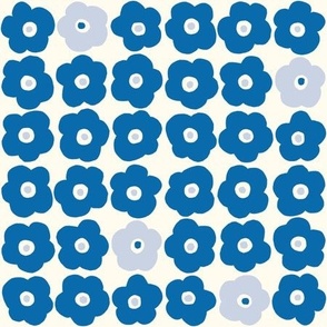 Flower Power-Teal Blue & Powder Blue