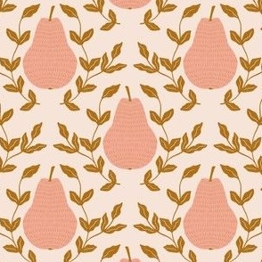 Small- Rustic pears- off white/peachy pink