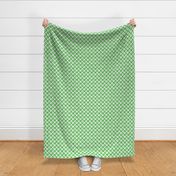 Mini Green and White Irish Clover Check Pattern