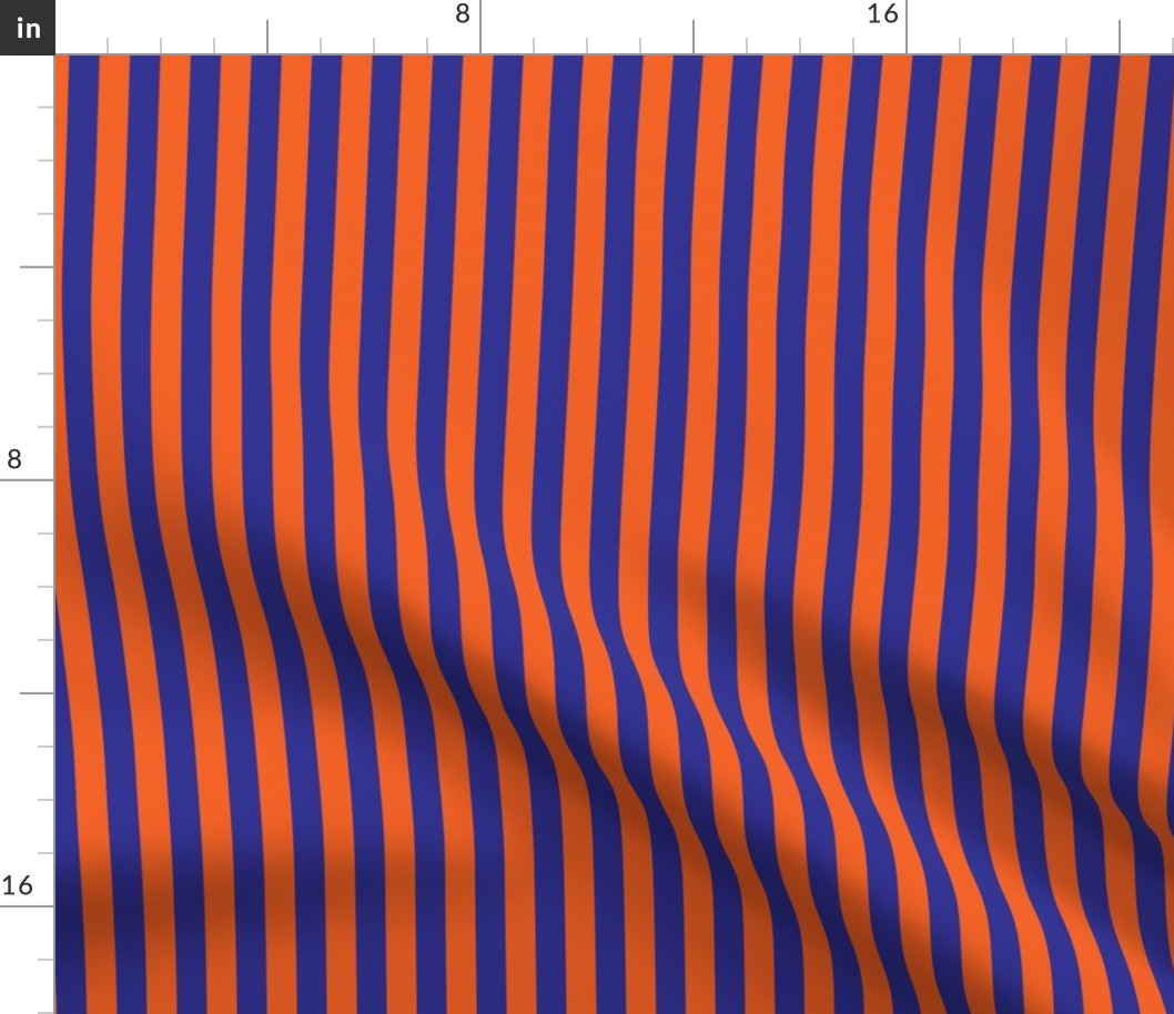 Stripes Orange and Blue Check Pattern Florida