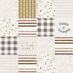 6" patchwork wholecloth: cider + sugar sand