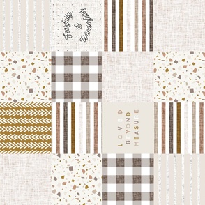 rotated 6" patchwork wholecloth: cider + sugar sand