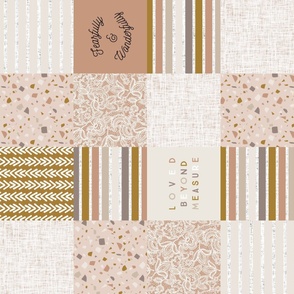 rotated 6" patchwork wholecloth: cider + spice