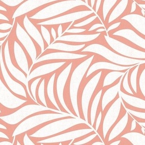 Flowing Leaves Botanical - Pink White Regular Scale