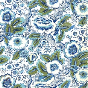 Provence Floral Blue Green 150