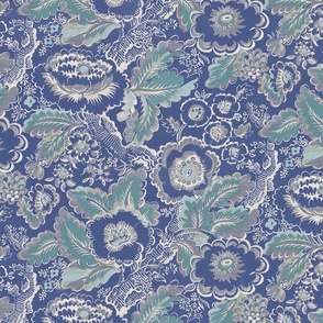 Provence Floral On Blue 150