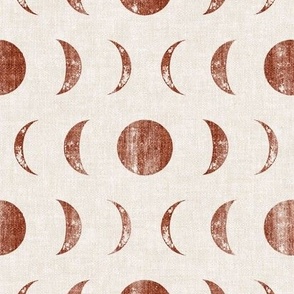 phases of the moon - rust/cream  - LAD22
