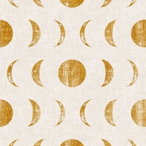 phases of the moon - golden/cream  - LAD22