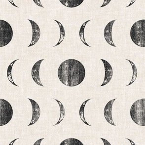 phases of the moon - onyx on cream - LAD22