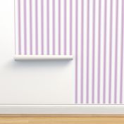 Lilac Ticking Stripe on White