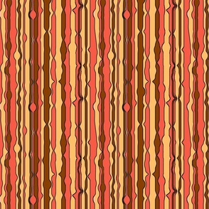 Funky Stripes in Cantelope, Orange, and Spice Brown