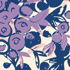 Vintage Garden - Rose - Pink, Lavender, Blue and Cream.