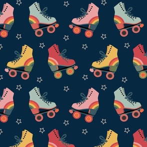 Roller Skating Fabric, Wallpaper and Home Decor | Spoonflower