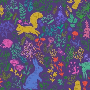 Joyful Woodlands violet_Jumbo large scale