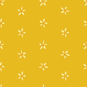 Yellow cream pawpaw blooms floral on sunshine yellow jumbo