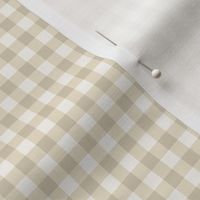 Mini Micro Gingham Beige and Cream