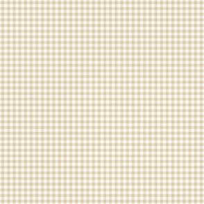 Mini Micro Gingham Beige and Cream