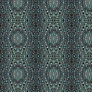 ABSTRACT REPTILE SKIN - TEAL, BLUE, TURQUOISE AND BLACK
