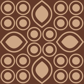 Mocha-Cocoa Abstract - Dark - 8"