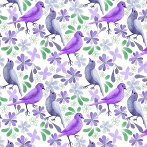 bird with Florals - MED