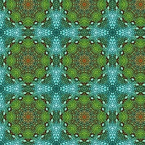 ABSTRACT REP TILE - BLUE AND GREEN