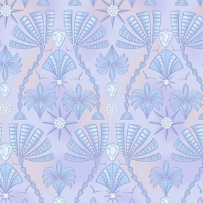 Art Deco tropical jewel_Lavender blue