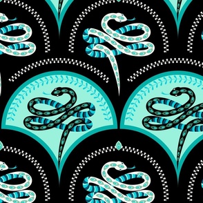 Serpent Scallop Blues - Large
