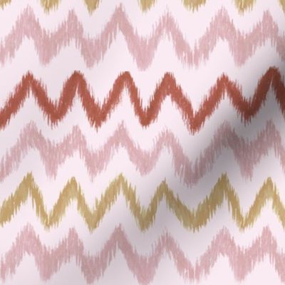 Handpainted Ikat Stripes in Pink - Small